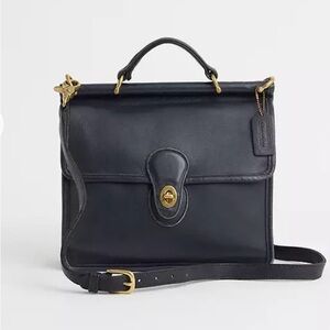 Rare‎ Vintage 1993 Coach Willis Bag Purse Satchel Navy